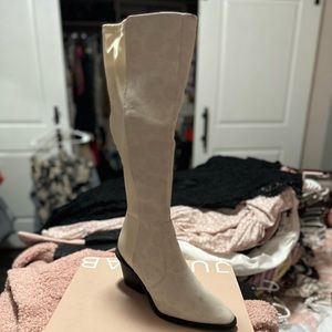 Knee high cowgirl boots